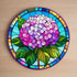 Hydrangea Circular Glass Suncatcher Worktop Saver
